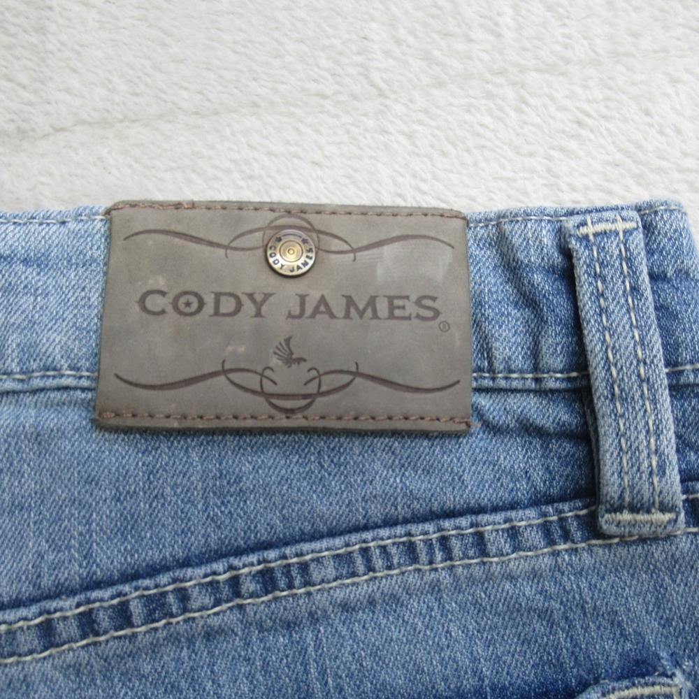 Cody James Jeans Mens 31x31 Light Wash Denim Flared Boot Cut Work Relax Wide Leg - Picture 10 of 15